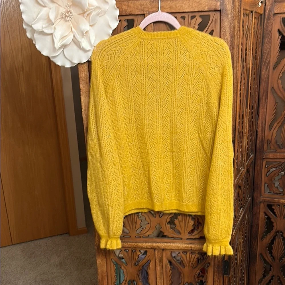 Boden Bright Mustard V-Neck Button Cardigan - Picture 6 of 6
